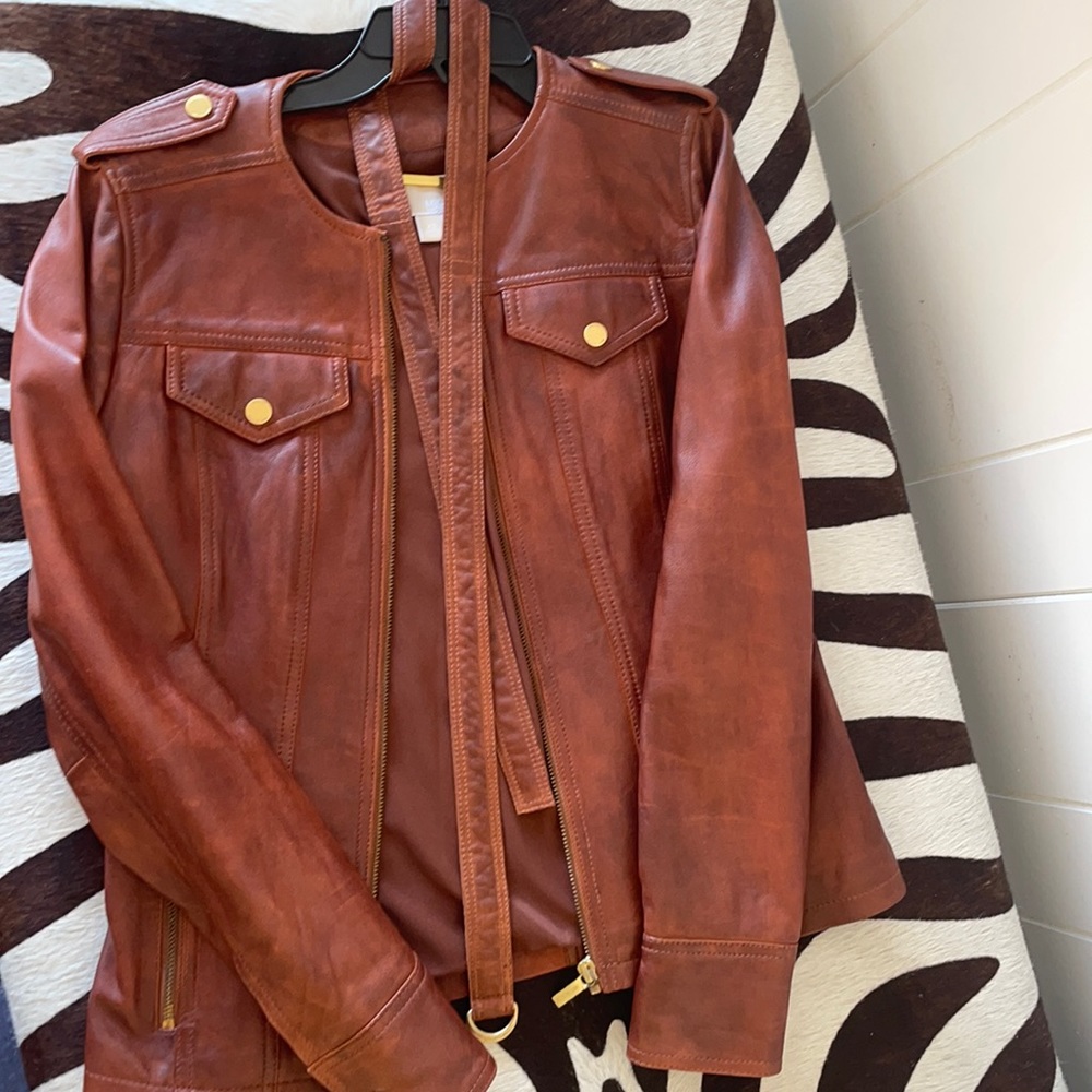 Michael Kors Brown Leather jacket